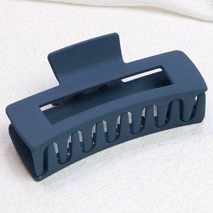 Blue Matte Square Hair Clip